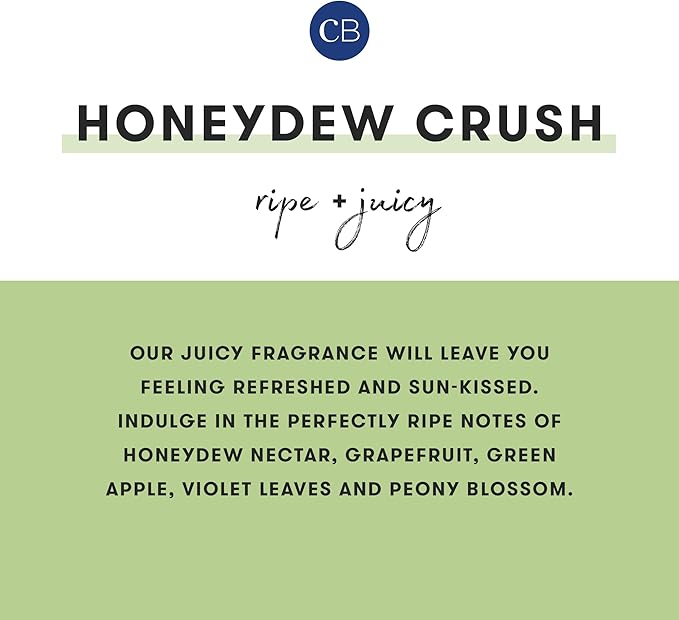 Capri Blue Honeydew Crush Scented Candles for Home - Mercury Iridescent Inverted Jar Candles - Housewarming Gifts for Women & Men - Long Burning Soy Wax Blend - Honeydew Crush (10 oz)