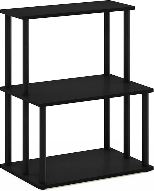 Furinno Turn-N-Tube 3-Tier Toolless Kitchen Storage Shelf, Americano/Black