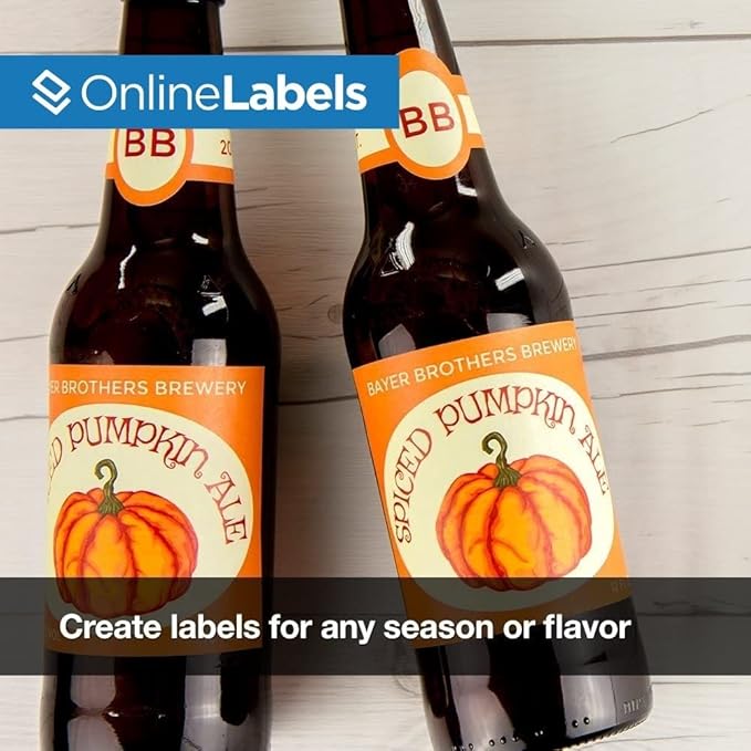 Beer Bottle Labels - 3.49 x 2.99 - Pack of 400 Label Sets, 100 Sheets - Inkjet/Laser Printer - Online Labels