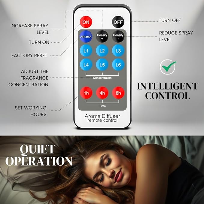 Aroma Scent Diffuser Starter Kit for Up to 1000SQ. FT. Coverage - 120ML Waterless Essential Oil Scent Included - Luxury Aroma Diffuser Ideal for Home, Office & Hotel (Black, Gold Rush Magic)