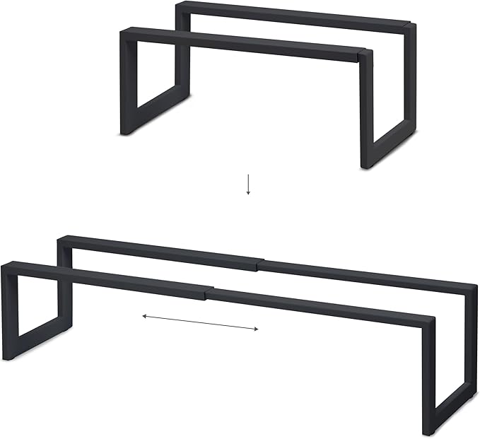 QUALIAZERO 2-Tier Expandable Shoe Rack – Durable Organizer Shelf for Entryways, Bedrooms, Bathrooms, and Laundry Rooms (GALAXY BLACK, 1 PACK)