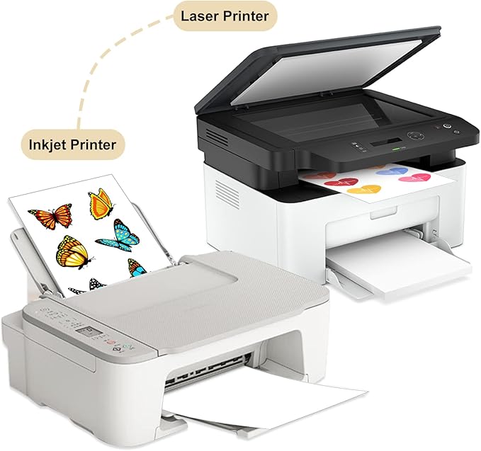 BESTEASY Sticker Paper 8.5" x 11" Full Sheet Label Stickers for Laser & Inkjet Printers, Self-Adhesive Paper Shipping Labels (1-up 1000 Labels)