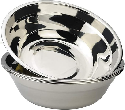 Morcte 4-Pack Stainless Steel Metal Prep Bowl, Mixing Bowl, 2 Quart