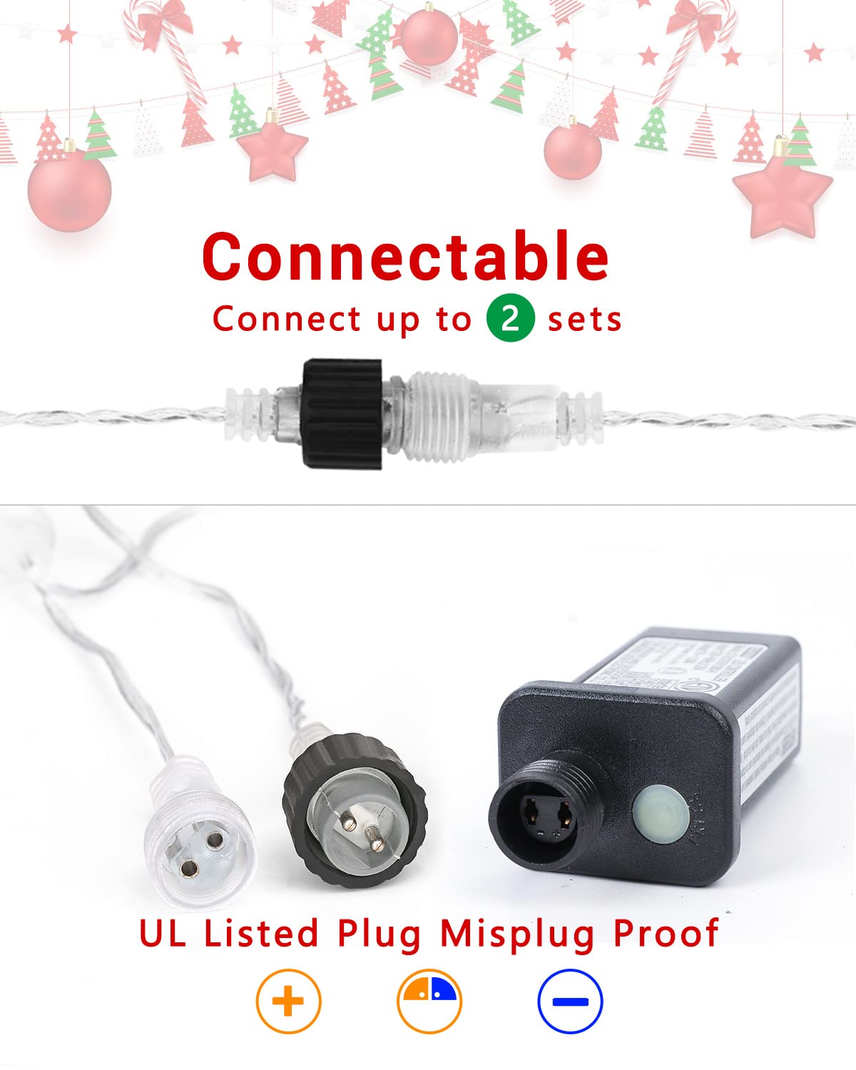 Cool White 20 Tubes Meteor Shower Icicle Lights 480 LED Raindrop Lights with Timer Function Cascading Falling Rain Light for Holiday Party Christmas Decorations