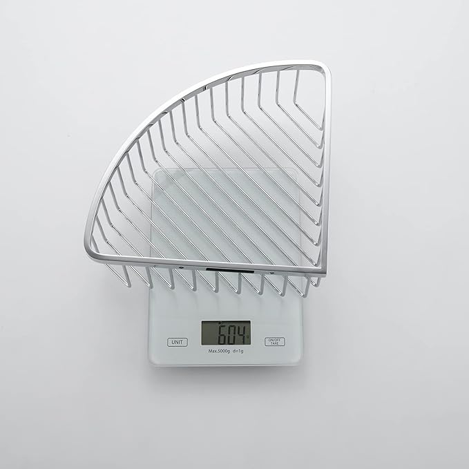 Bathroom Shower Caddy Corner Shelf Basket, Ultra Sturdy Rust-Proof Stainless Steel Shelf Organizer Shampoo Holder, Wall Mounted Storage Rack for Bathroom Kitchen, Polished Chrome