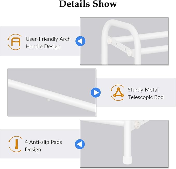 Shoe Rack 2 Tier,41.53'' Adjustable Metal Shoe Organizer for Closet, Bedroom, Entryway,Holds Up to 12 Pairs Shoes,Expandable,White