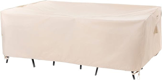 F&J Outdoors Waterproof Anti-UV Heavy Duty Rip-stop Fabric Extra Large Patio Furniture Covers, 140"x86"