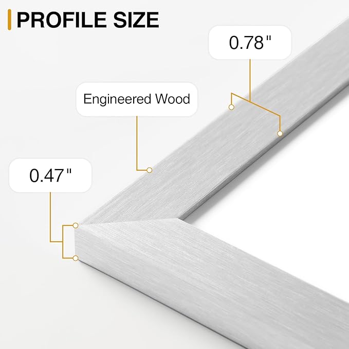 Vittanly Picture Frames Set of 10, Picture Frames Collage Wall Decor with Two 8x10, Four 5x7, and Four 4x6 Photo Frames, Gallery Wall Frame Set for Wall or Tabletop Display, Silver