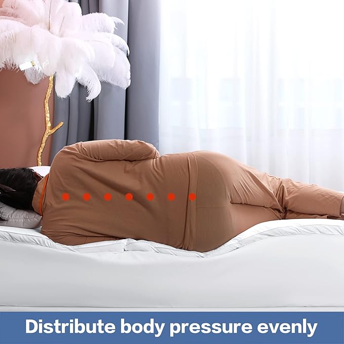 COHOME Full Size Mattress Topper Extra Thick Cooling Mattress Pad 400TC Cotton Top Plush Down Alternative Fill Pillow Top Mattress Cover with 8-21 Inch Deep Pocket (54x75 Inches, White-Classic)