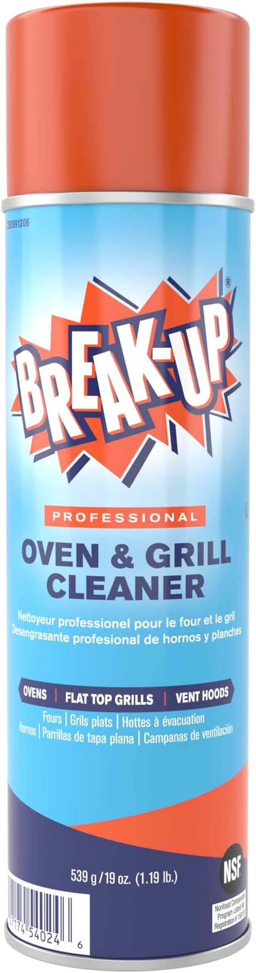 Diversey BREAK-UP CBD991206 Oven and Grill Cleaner, 19oz Aerosol, 6/Carton