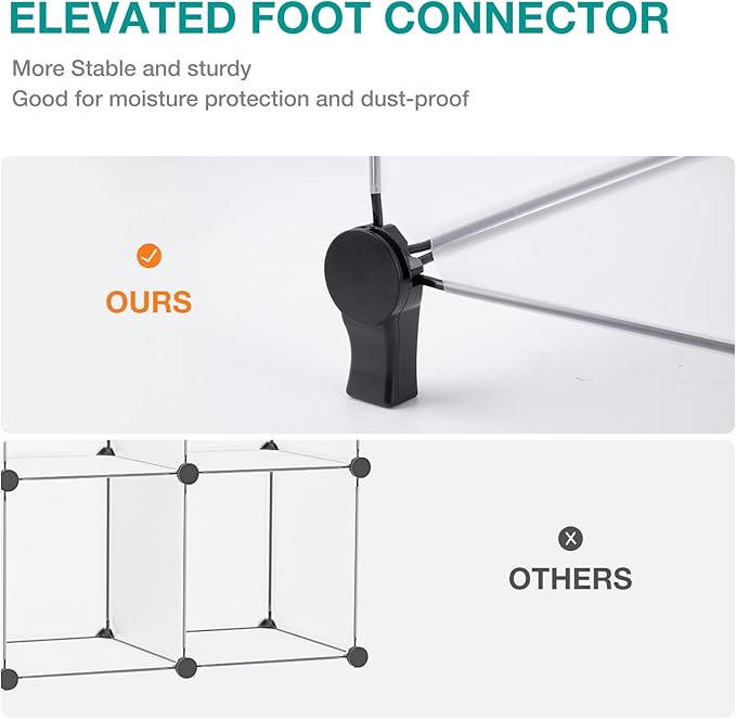 Neprock Cube Storage Organizer,16-Cube Shelf Closet Organizers and Storage Shelves,Book Shelves Wardrobe Clothes Organizer for Clothing Storage,Yarn Storage and Room Organization (Transparent White)