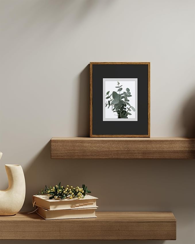 InSimSea Framed Wall Art for Living Room and Bathroom - Botanical Canvas Prints, Modern Plant Pictures, Farmhouse Eucalyptus Decor for Bath and Laundry Room - Rustic Painting Artwork 8x10in