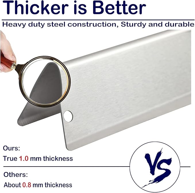 Genesis Grill Parts for Weber Genesis 300 Series Grills with Front Control Knob, 17.5" Flavorizer Bars 7620 Heat Deflectors 7622 Grill Grate 7524 for Weber Genesis E310 E320 E330 S310 S320 S330