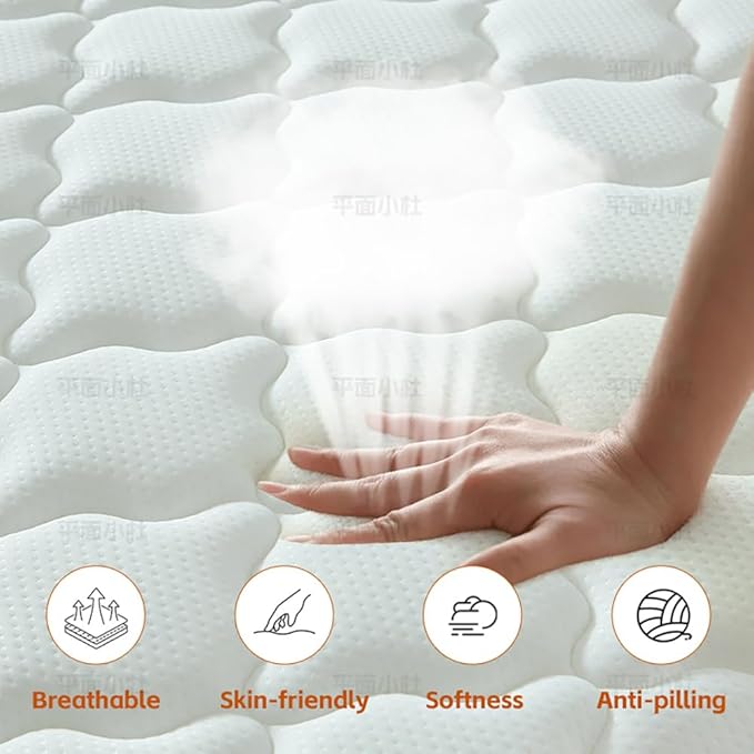 10 Inch Queen Hybrid Mattress in a Box - Gel Memory Foam & Pocket Springs for Pressure Relief & Support, CertiPUR-US Certified, Fiberglass-Free (60x80 Inches)