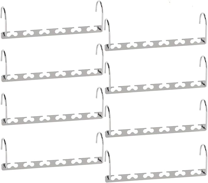 GEFTOL Space Saving Hangers Metal Hanger Magic Cascading Hanger Closet Clothes Organizer(8 Pack)