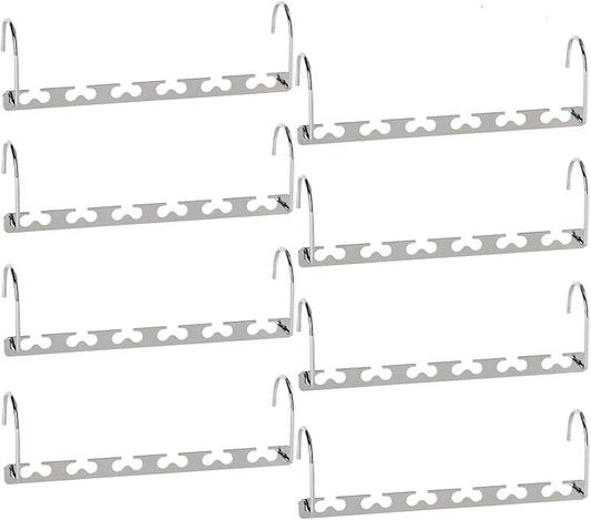 GEFTOL Space Saving Hangers Metal Hanger Magic Cascading Hanger Closet Clothes Organizer(8 Pack)