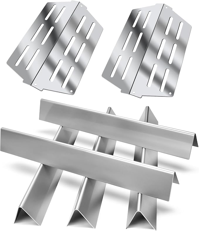 GGC Flavorizer Bars and Heat Deflectors for Weber Genesis 300 Series Genesis E310 E320 E330 S310 S320 S330 EP-310 EP-320 EP-330, Porcelain-enameled Flavor Bar Replacement for Weber 7620 7621
