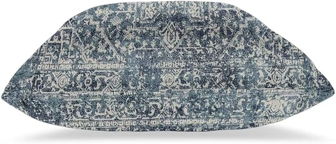 Navy Blue Boho Pillow Covers 22x22 Set of 2, Carpet Pattern Outdoor Decorative Throw Pillows Ethnic Rustic Farmhouse Cushion Cases Linen Gifts for Couch Sofa Decor