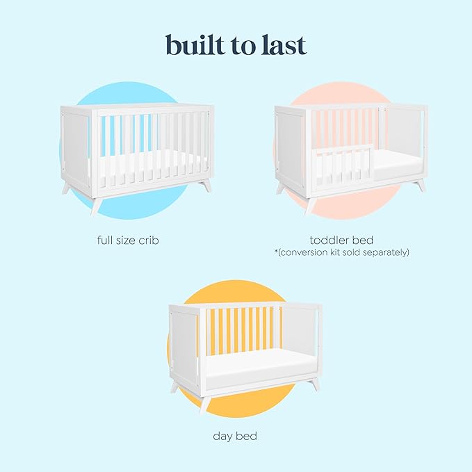 DaVinci Otto 3-in-1 Convertible Crib in White, Greenguard Gold Certified