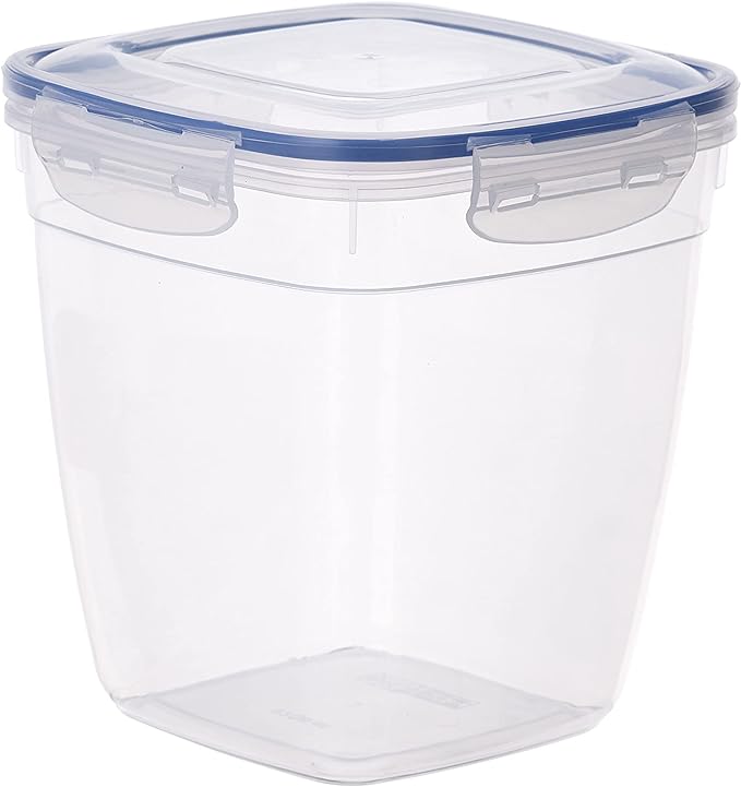 Superio Airtight Food Storage Container with Leakproof Lid, 14 Cups, 112 Oz- BPA Free Sealed Container for Kitchen, Pantry, Fridge, Clear, Deep