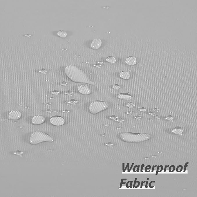 Furlinic No Hooks Needed Shower Curtain or Liner,Polyester Fabric Bathroom Curtains with 10 Split Grommets,Waterproof & Machine Washable,Light Grey,Standard Size,72x72 Inch