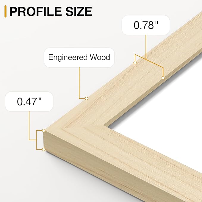 Vittanly Picture Frames Set of 10, Picture Frames Collage Wall Decor with Two 8x10, Four 5x7, and Four 4x6 Photo Frames, Gallery Wall Frame Set for Wall or Tabletop Display, Natural