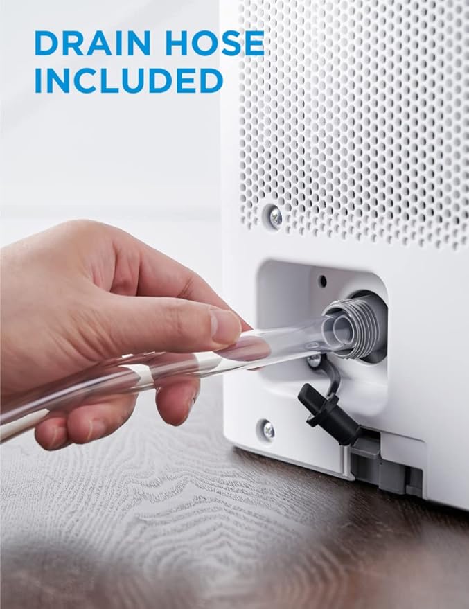 Midea Cube 50 Pint Dehumidifier for Basement and Rooms at Home for up to 4,500 Sq. Ft., Smart Control, Compatible with Alexa (White), Drain Hose Included, ENERGY STAR Most Efficient 2023