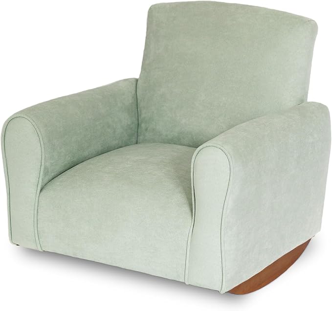 Kid Rocking Chair for Toddlers, Child Chair for Little Kids, Upholstered Toddler Armchair for Children, Comfy and Cute Little Kid Chairs (Rockers, Seafoam Green)