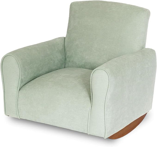 Kid Rocking Chair for Toddlers, Child Chair for Little Kids, Upholstered Toddler Armchair for Children, Comfy and Cute Little Kid Chairs (Rockers, Seafoam Green)