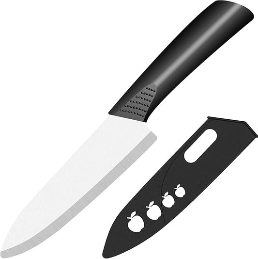 Ceramic Knife - 6 inch Chef's Knife - Light, Precise, Sharp Ceramic Kitchen Knife with Sheath Cover
