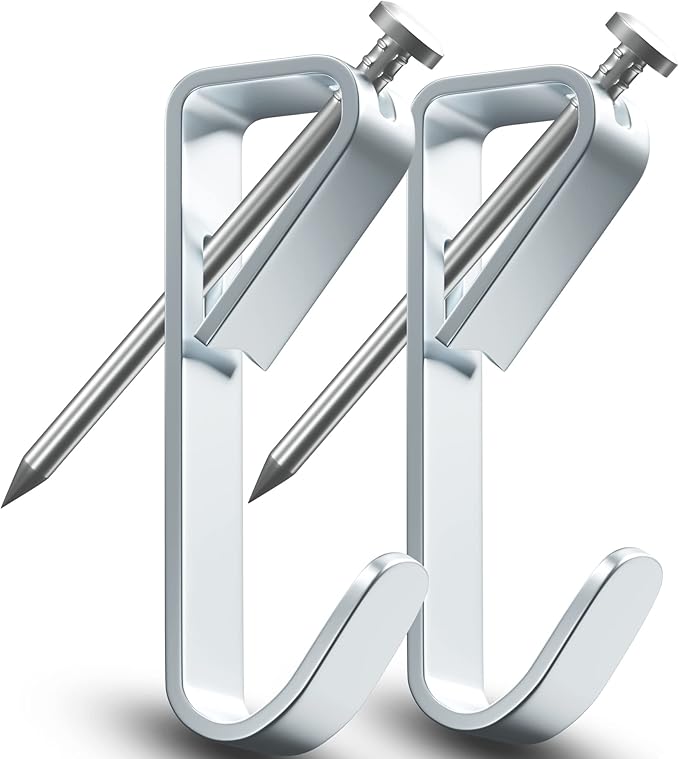 Picture Hangers Hanging Hooks-50lbs Picture Frame Hooks Large Heavy Duty Picture Hooks Kit with Nails for Wall Drywall 30pcs,Silver