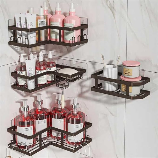 Corner Shower Caddy - Rust-Proof, Space-Saving, Easy to Install Organizer for Bathroom. Copper