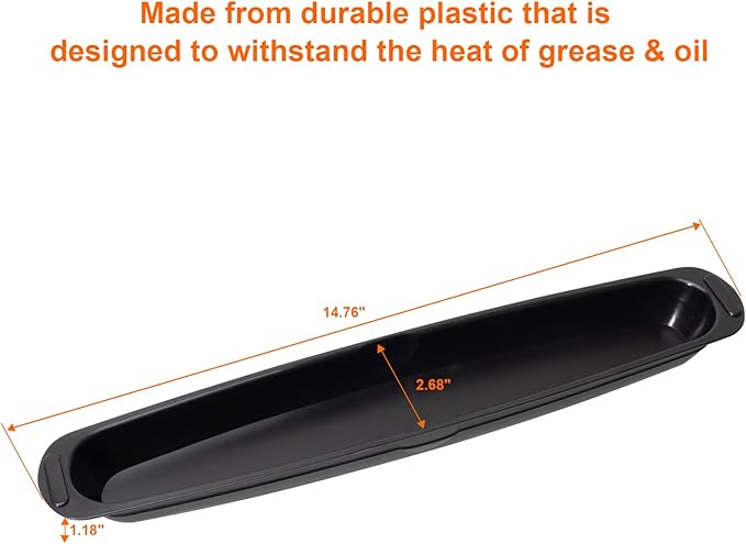 Grill Oil Grease Catcher Drip Tray Pan and Grill Spatula for George Foreman Grill,Grease Catcher and Grill Scraper Replacement Parts for George Foreman Grill Cleaner Tool