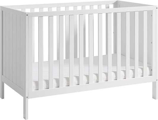 HARPPA Grevia 5 in 1 Convertible Crib, 3 Adjustable Heights, Converts to Toddler Bed, Daybed, Sofa and Full-Size Bed, Fits Standard Baby Crib Mattress, White