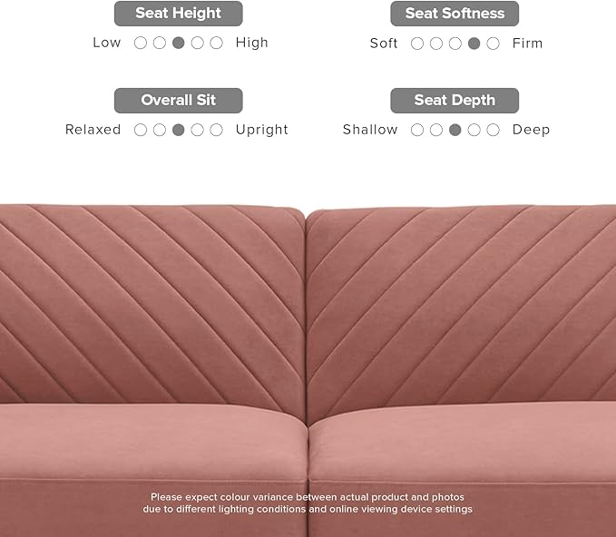 mopio 76.8" Futon Sofa Bed, Small Couch, Sleeper, Loveseat, Mid Century Modern Futon Couch, Sofa Cama, Couches for Living Room (Old Rosa Velvet)