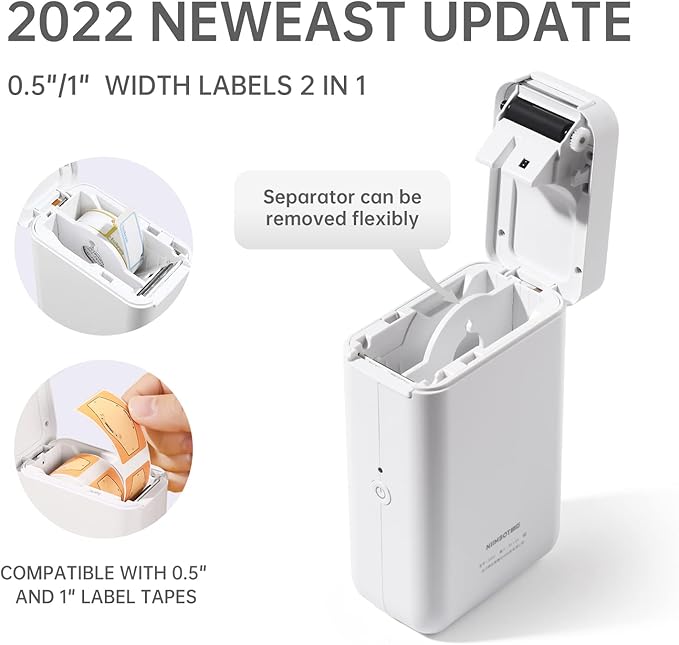 NIIMBOT Label Maker Machine D101 Label Printer Portable Wireless Connection Multiple Templates Available for Phone Easy to Use Office Home Organization USB Rechargeable