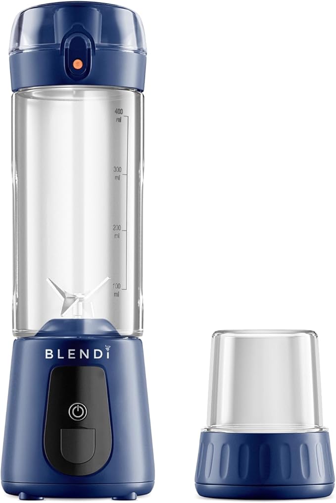BLENDi Pro+ Portable Blender (17.5oz, Navy Blue) – Powerful 120W Motor, USB-C Rechargeable, Cordless Personal Blender Smoothies & Shakes – BPA-Free, Self-Cleaning, Travel-Friendly