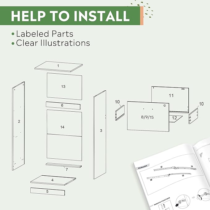 DEVAISE 3 Drawer File Cabinet with Lock, Vertical Wood Filing Cabinet for Home Office, Printer Stand for Letter and A4 Size, White