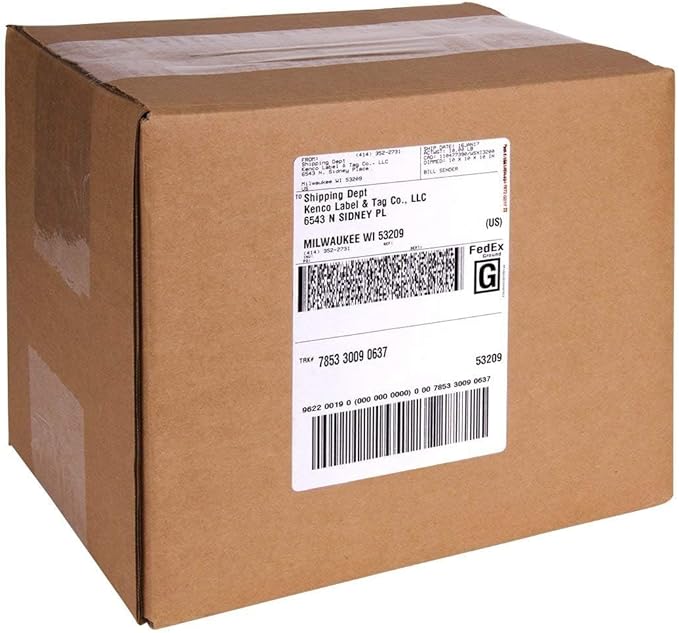 RBHK Half Sheet Self Adhesive Shipping Labels for Laser & Inkjet Printers, 200 Count, Rounded Corner