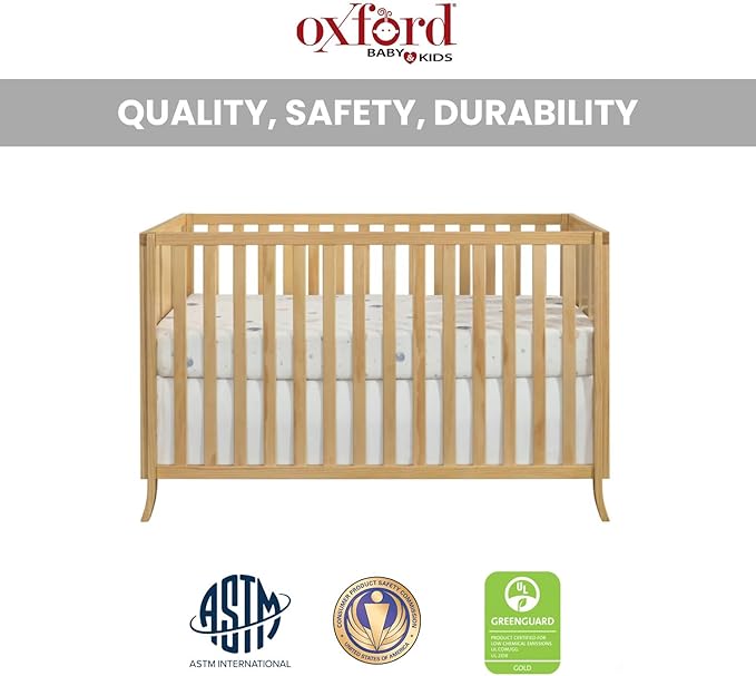 Oxford Baby Arlie 4 in 1 Convertible Island Crib Natural