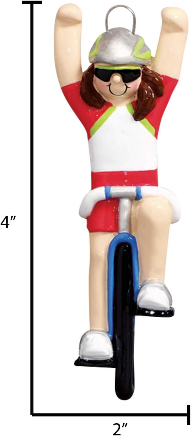 Personalized Cycling Ornament 2025 - Bike Ornaments for Christmas Tree Female Cycling Gifts Dirt Bike Ornament Workout Fitness Exercise Ornaments by Elves