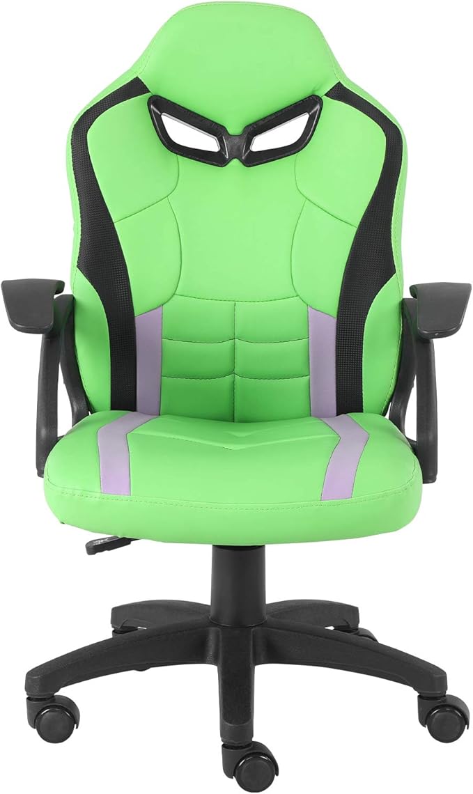 Modern-Depo Gaming Chair for Teenagers Juniors, High Back Ergonomic Swivel Racing Computer Chair, Height Adjustable Racing Gaming Chair, Green