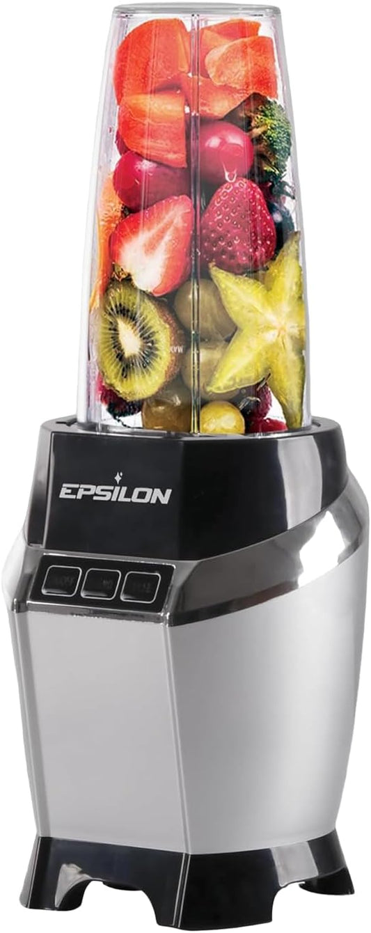 Epsilon Portable Smoothie Blender for Shakes & Smoothies with LED Display & 24 Oz BPA-Free Travel Cup, Personal Juicer Blender w/ 1000W High-Speed Motor for Ice Crushing & Frozen Blending
