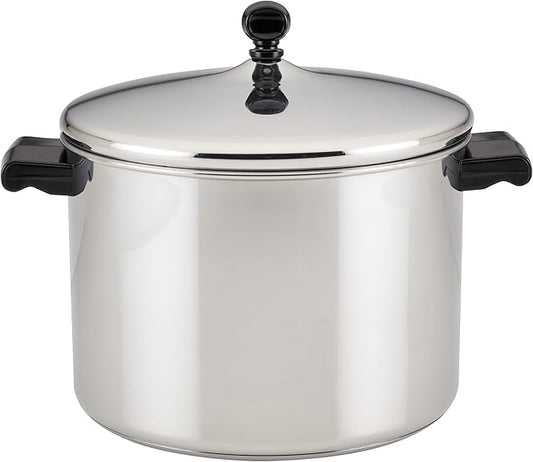 Farberware Classic Stainless Steel 8-Quart Stockpot with Lid, Stainless Steel Pot with Lid, Silver
