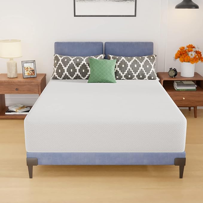 PayLessHere Full Mattress 12 Inch Gel Memory Foam Mattress with Breathable & Washable Soft Fabric Zippered Cover,Supportive & Pressure Relief Bed Mattress,CertiPUR-US CER，Fiberglass Freetified,White