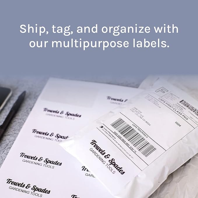 Premium Label Supply White Sticker Address Labels – 2" x 4" – Laser/Inkjet Compatible – (10 per Sheet), 25 Sheets – 250 Total Adhesive Labels