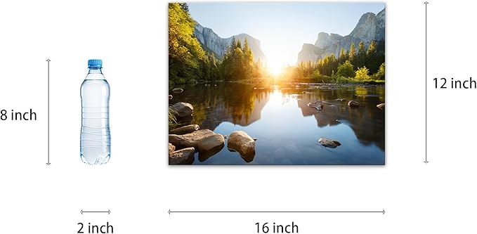 SKASNFAI National Park Canvas Wall Art Mountain Nature Landscape Painting Artwork Framed Home Decor for Living Room Bedroom (12x16 inch)