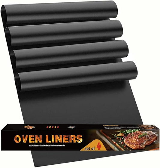 Oven Liners for Bottom, Large Thick Heavy Duty 100% Non-stick Reusable Teflon Mat, Baking Mat for Electric, Gas, Toaster Ovens, Grills, Kitchen Friendly Cooking Accessory (16.25x23)
