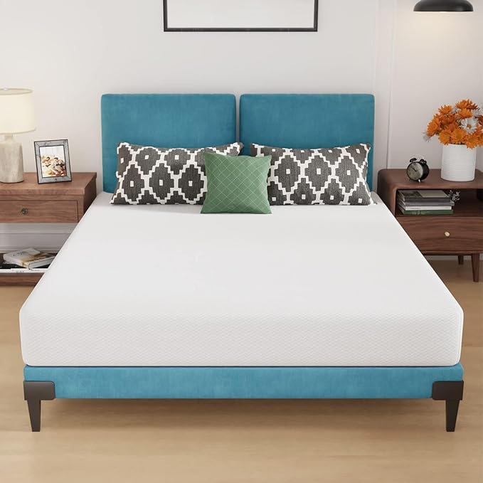 PayLessHere Gel Memory Foam Mattress 8 inch Mattress, CertiPUR-US Certified,Breathable Bed Mattress for Cooler Sleep Supportive & Pressure Relief,Removable Soft Cover,White Queen