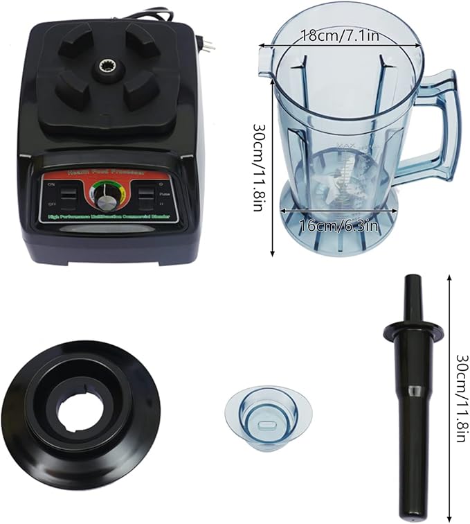 Professional Smoothie Blender, 2800W Commercial Blender for Smoothies, Shakes, Frozen Drinks and Food Blending, Adjustable Speed Blenders for Kitchen with 132-oz Pitcher